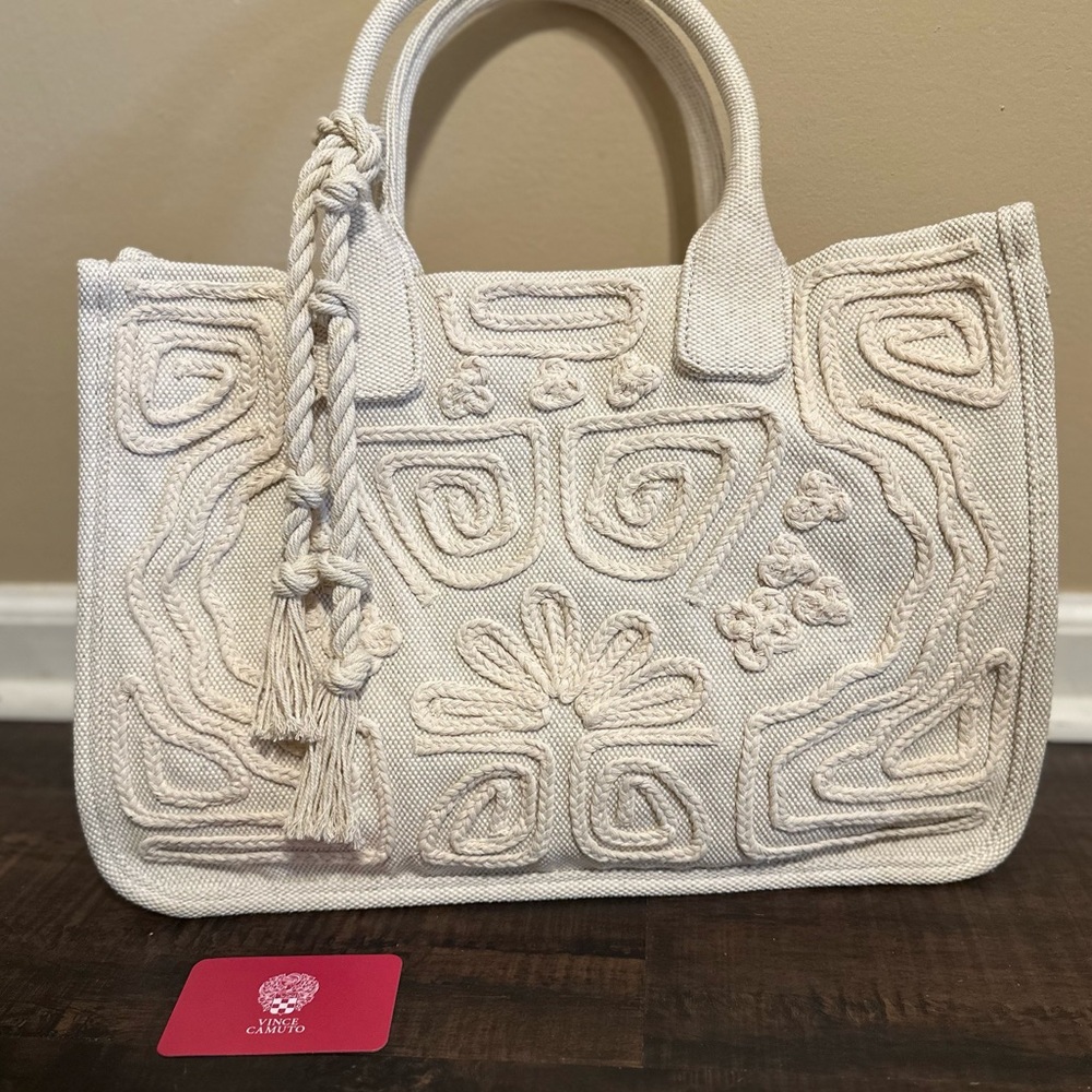 Vince Camuto Orla Canvas Tote Bag
